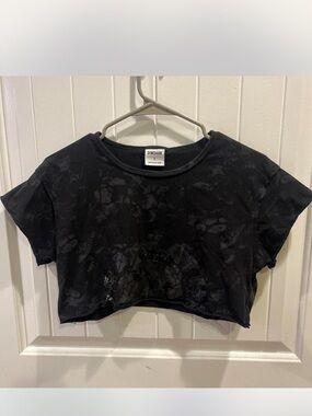Gymshark Black Tie-Dye Cropped Tee